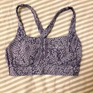 Purple Cross Back Sports Bra